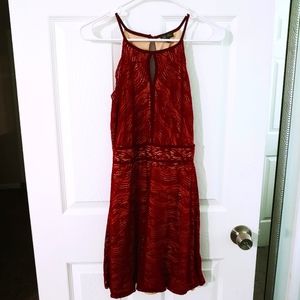 Lily Rose Women's Wine Red/Burgundy Lace Dress. Size M.